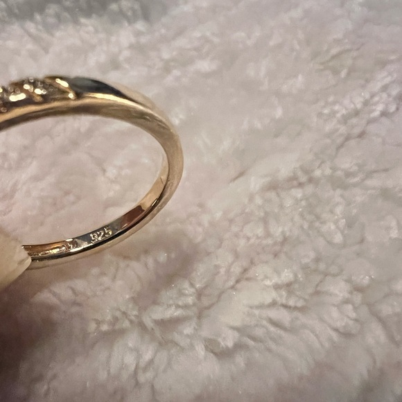 Genuine Diamond 14K Gold Filled HN Stacker Ring - Picture 8 of 10